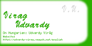 virag udvardy business card
